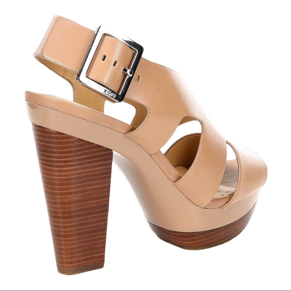 MICHAEL Michael Kors Carla Leather Platform Sandals NWT - Picture 5 of 6